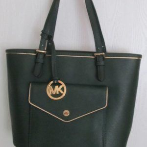MICHAEL KORS SHOULDER TOTE ...  DARK  HUNTER GREEN
